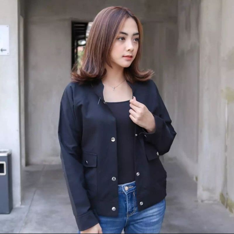 SELLY JAKET || BABY KAMPAS JAKET || WOMEN XLCROOP #SJ