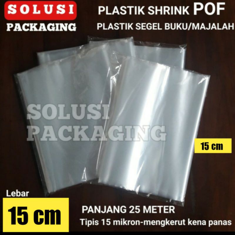 

PLASTIK SHRINK POF 15CM 25METER | PLASTIK SEGEL BUKU BUNGKUS PARCEL