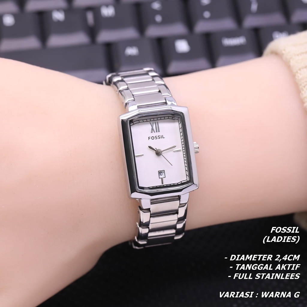 JAM TANGAN WANITA FASHION RANTAI BODY SEGI TANGGAL AKTIF