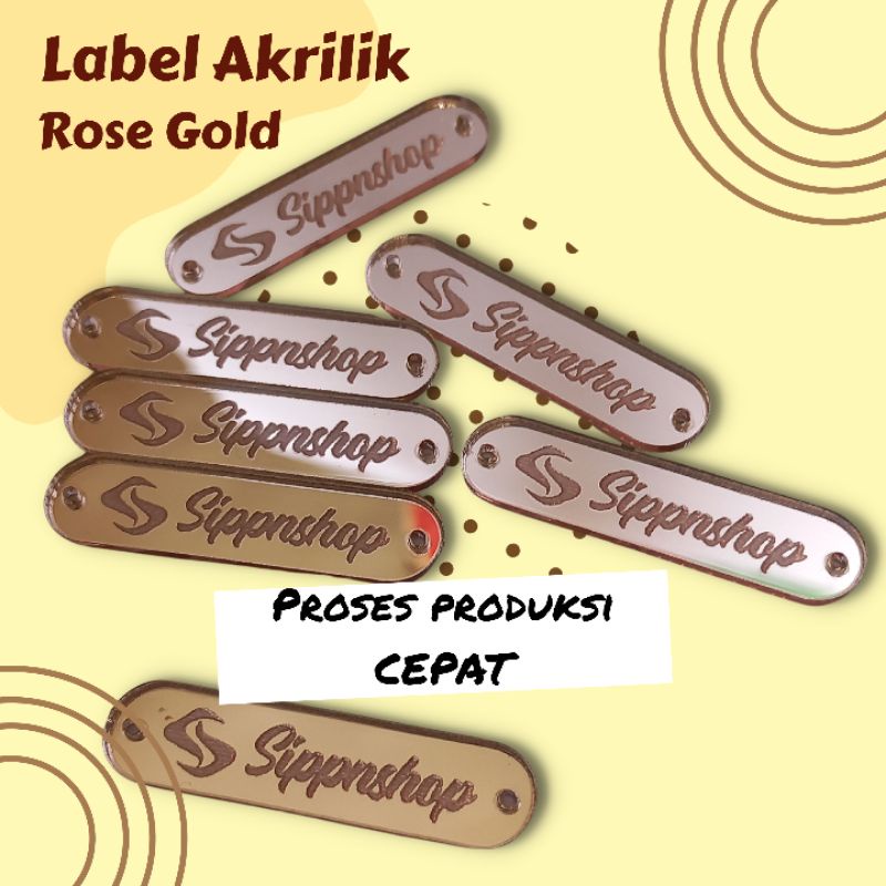 jual-label-akrilik-rose-gold-label-hijab-branding-baju