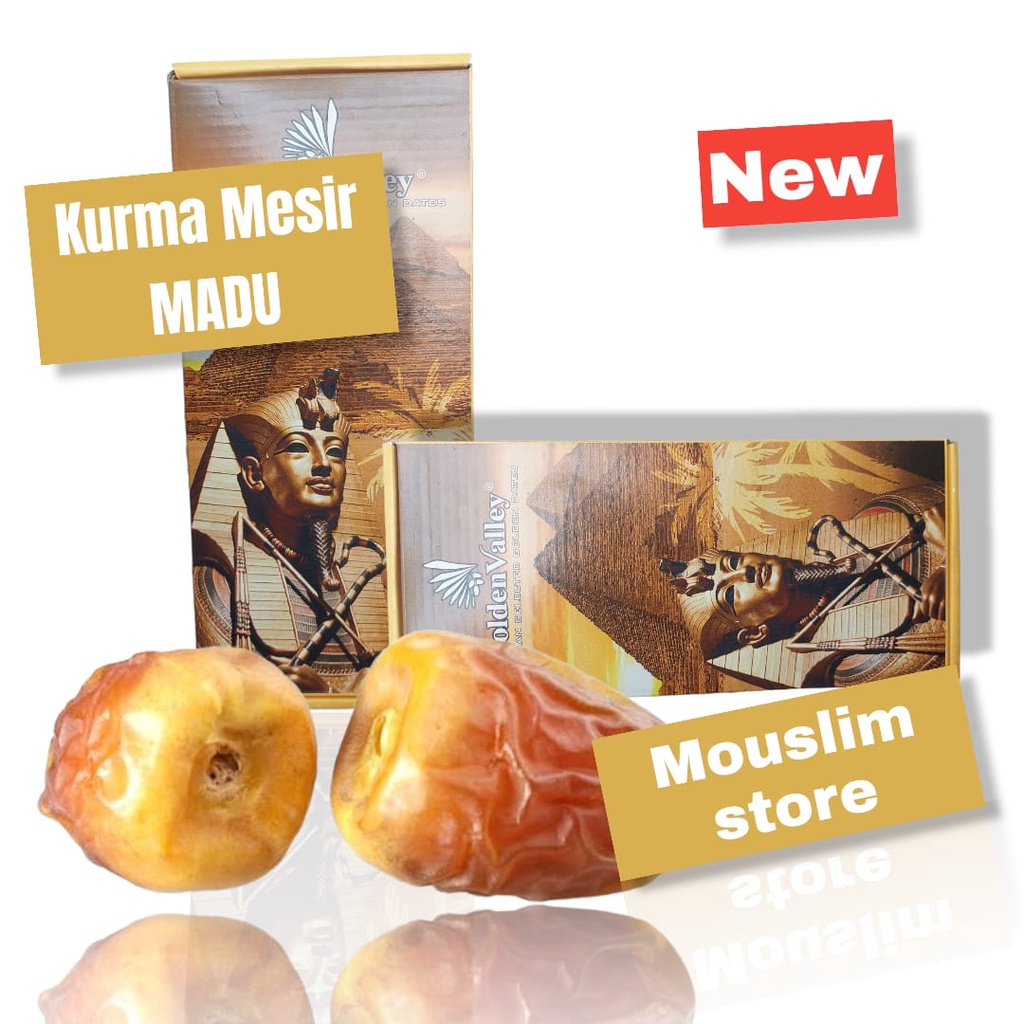 (COD) KURMA MADU MESIR GOLDEN VALLEY 500GR [KEMASAN DUS]