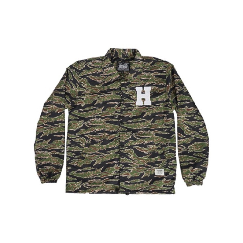 Easthood Half Coach Jaket Motif Loreng Hijau
