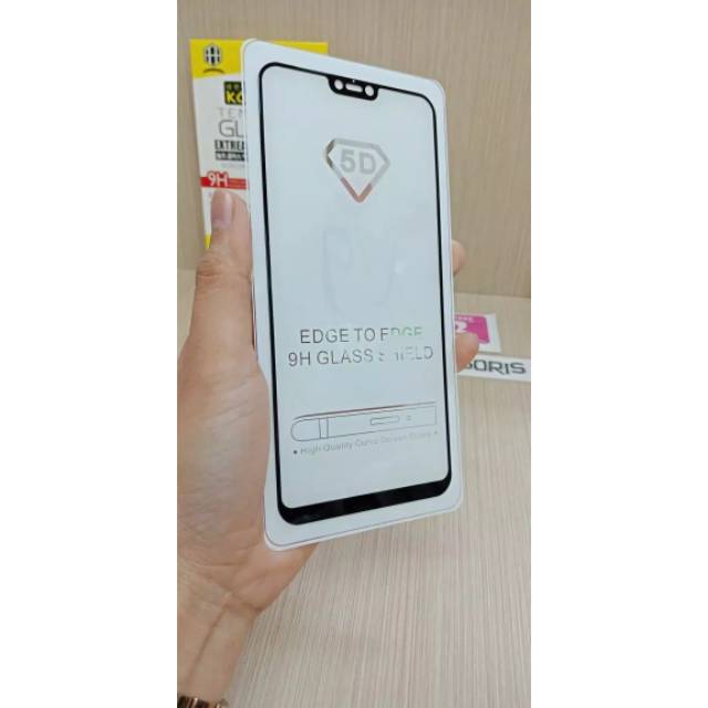 KOREAN Tempered Glass Vivo V9 6.3 inchi FULL SCREEN Guard TG 5D Vivo V9 FULL GLUE Anti Gores Kaca