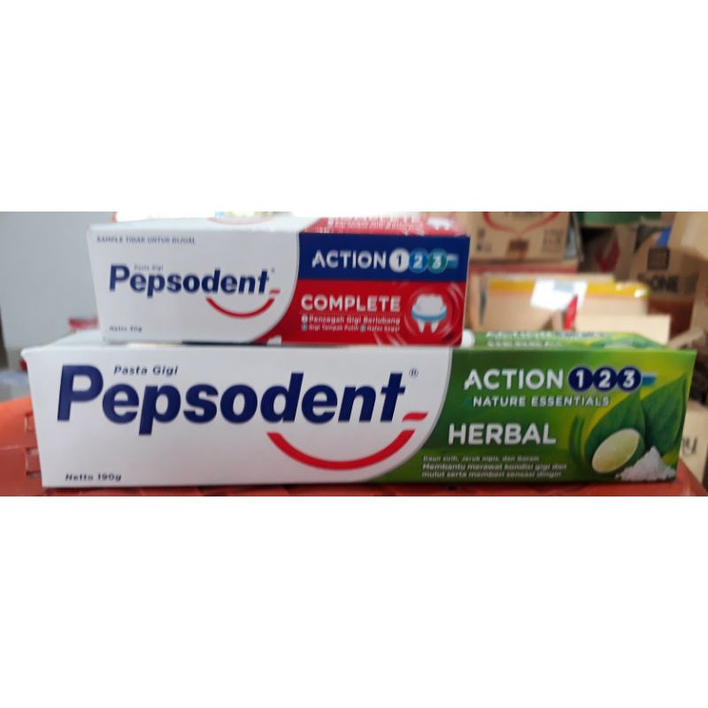 ODOL PEPSODENT HERBAL 190GR FREE PEPSODENT COMPLETE 30GR