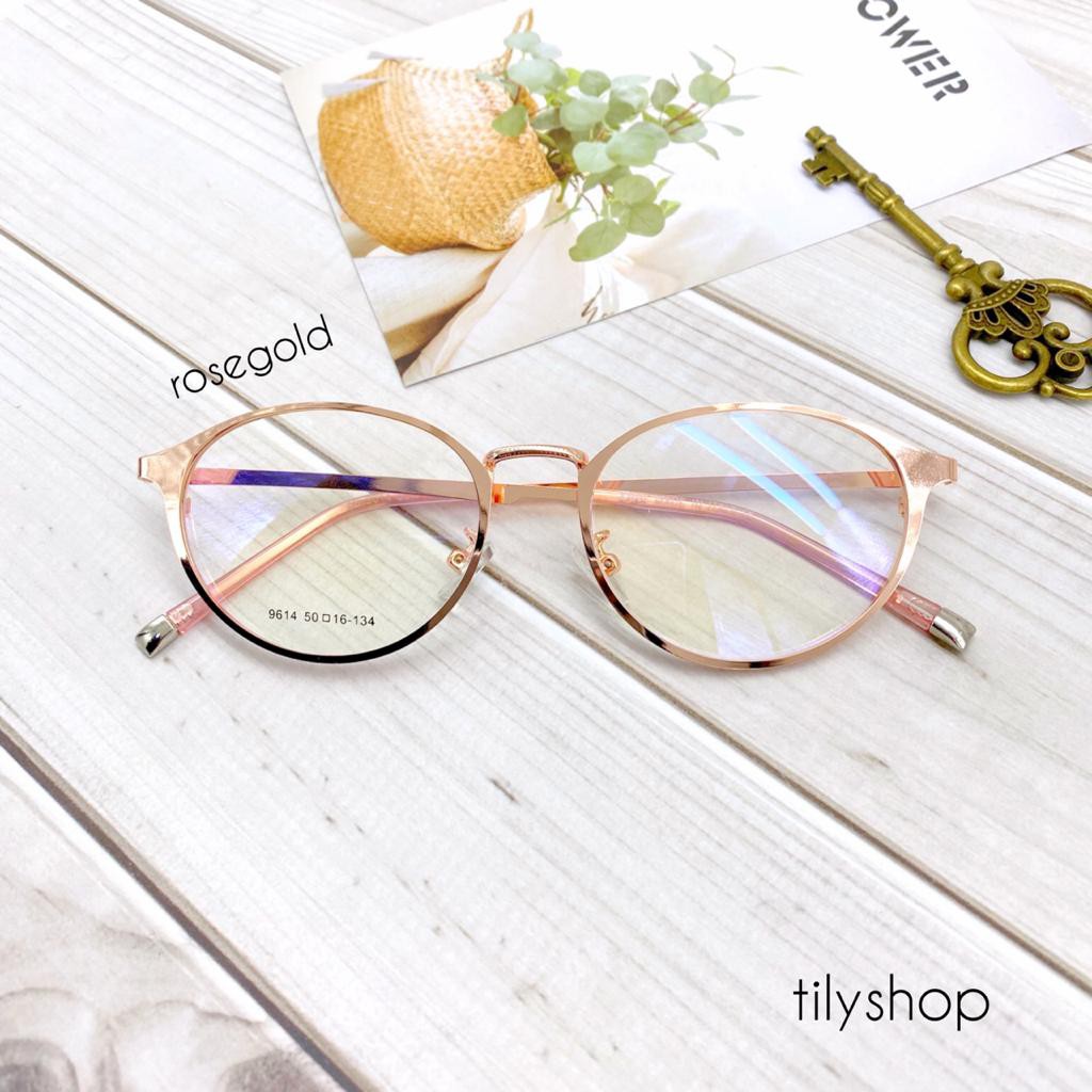 Frame Kacamata Minus Anti Radiasi 9614 Fashion Korea Besi Pria Wanita Termurah