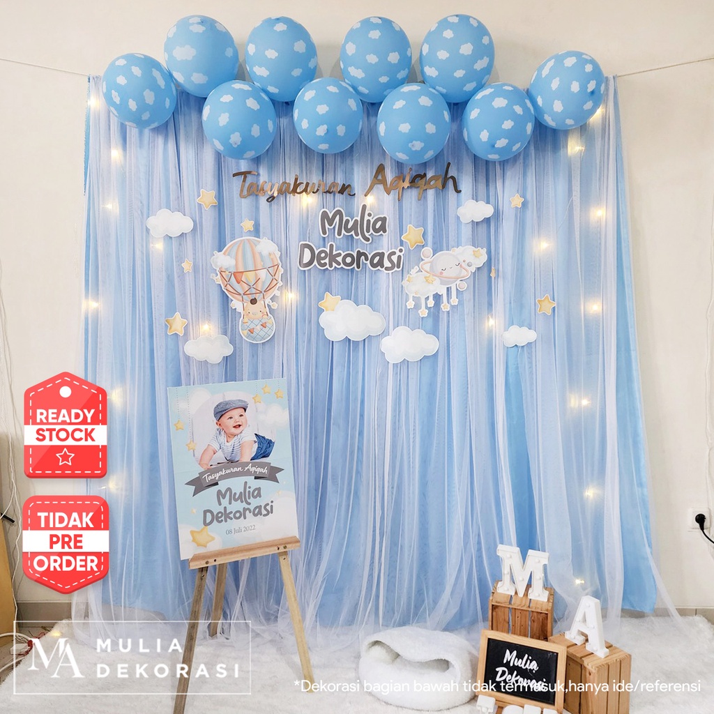 Jual Dekorasi Backdrop Photobooth Syukuran Tasyakuran Aqiqah Ulang