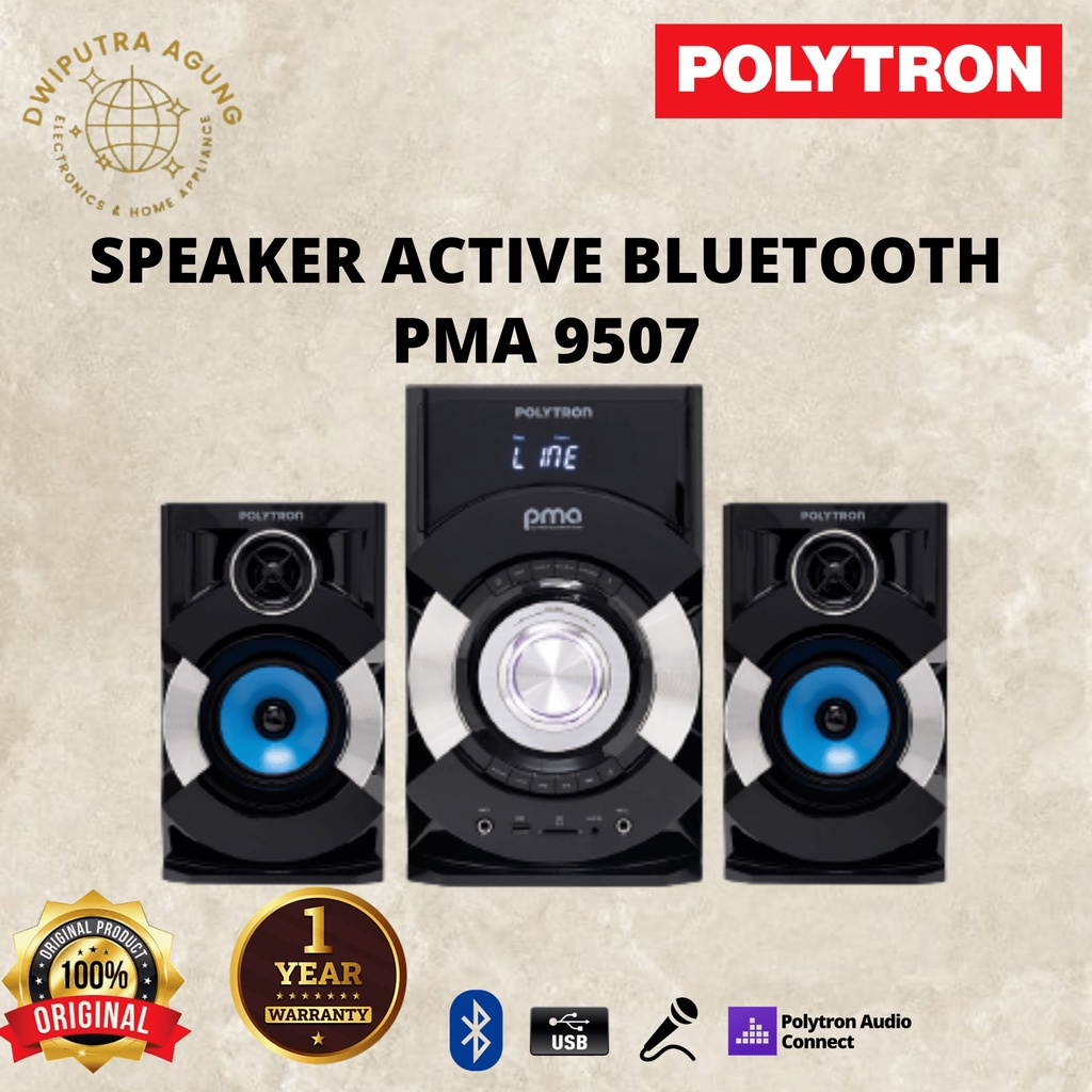 SPEAKER AKTIF POLYTRON PMA9507 / NEW 9527 ACTIVE SPEAKER PMA 9507 PMA-9527 MULTIMEDIA SPEAKER POLYTR