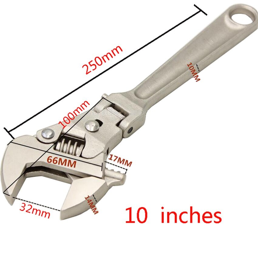 MUBUJIA Kunci Inggris Universal Adjustable Wrench Spanner Portable 10 Inch - MJB10