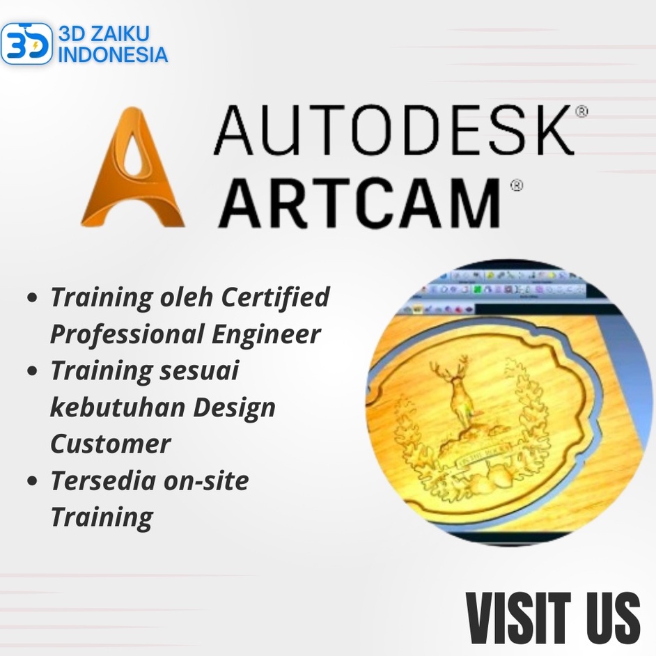 Pelatihan Autodesk Artcam Training Program Design CNC Router CAD CAM