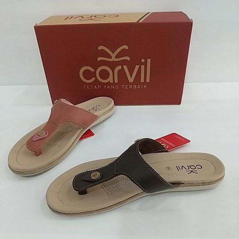 Sandal Jepit Kasual Wanita Merk Carvil Tipe Faunal 01