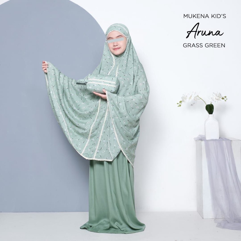 Mukena Anak Perempuan Tanggung 8-13 tahun Aruna - Mukena Anak Tanggung/Mukena Anak 10 Tahun/Mukena A