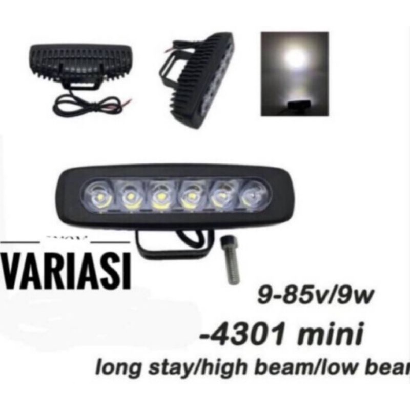 LAMPU TEMBAK MINI LAMPU SOROT 6 MATA LED UNIVERSAL MOTOR MOBIL