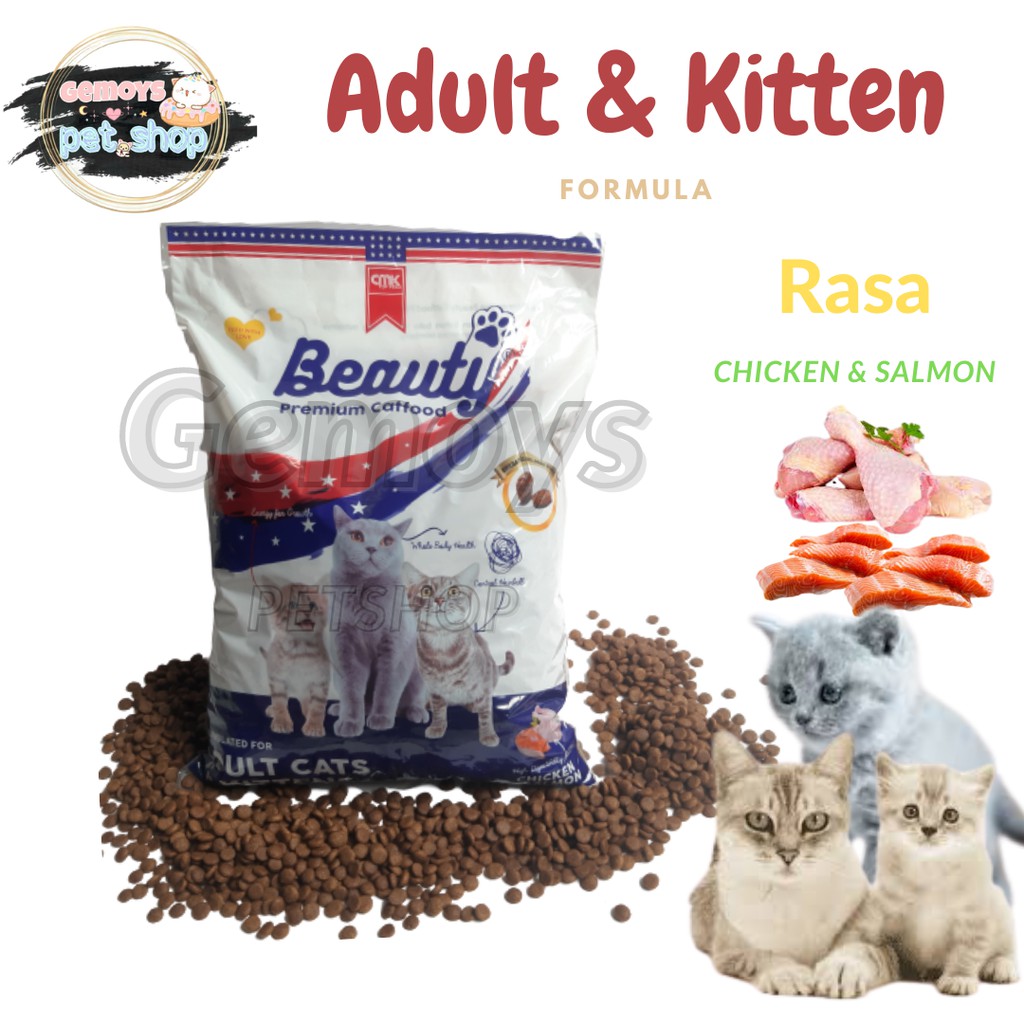 MAKANAN KUCING BEAUTY 1KG