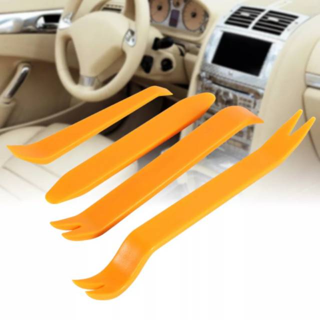 4Pcs Car Tools Auto Repair Alat Pembuka Panel Dashboard Audio Mobil Interior  Panel Remover