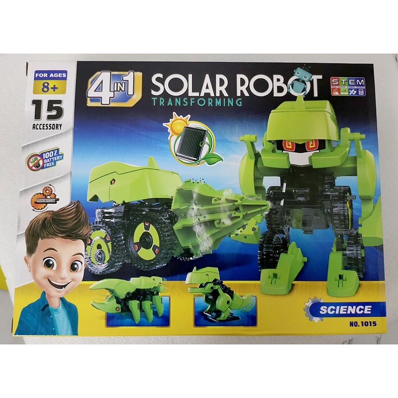 4 in 1 Transforming Solar Robot Science &amp; Education DIY Toys Kids - 1015