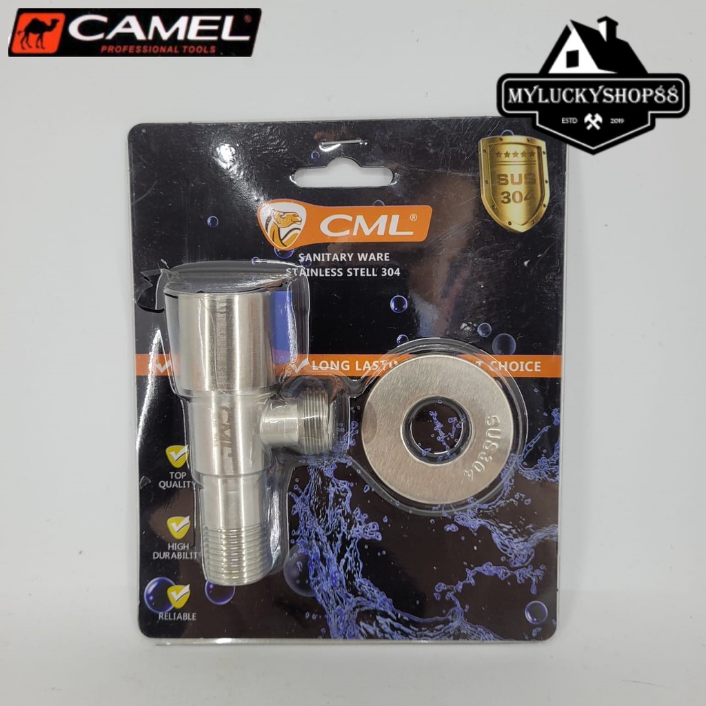 Camel Stop Kran 1/2&quot; Shower Jetshower Stainless Steel Keran WC Toilet