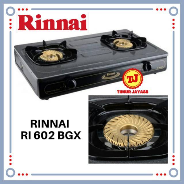 Rinnai Ri-602BGX - Kompor Gas 2 Tungku |Rinnai RI602BGX ...