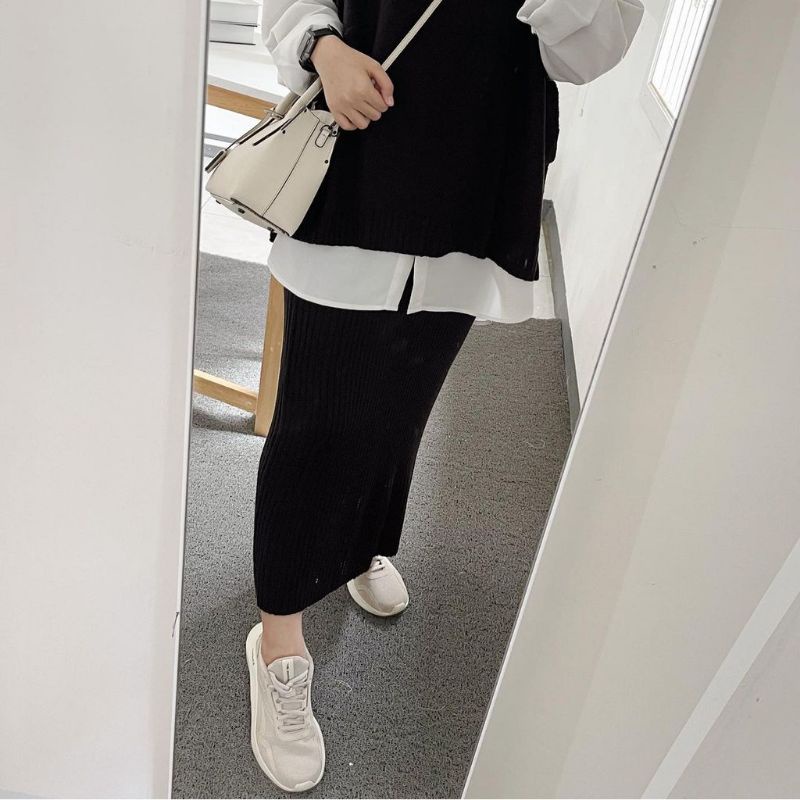 ROK SPAN RAJUT - ROK PREMIUM RAJUT  - ROK WANITA RAJUT