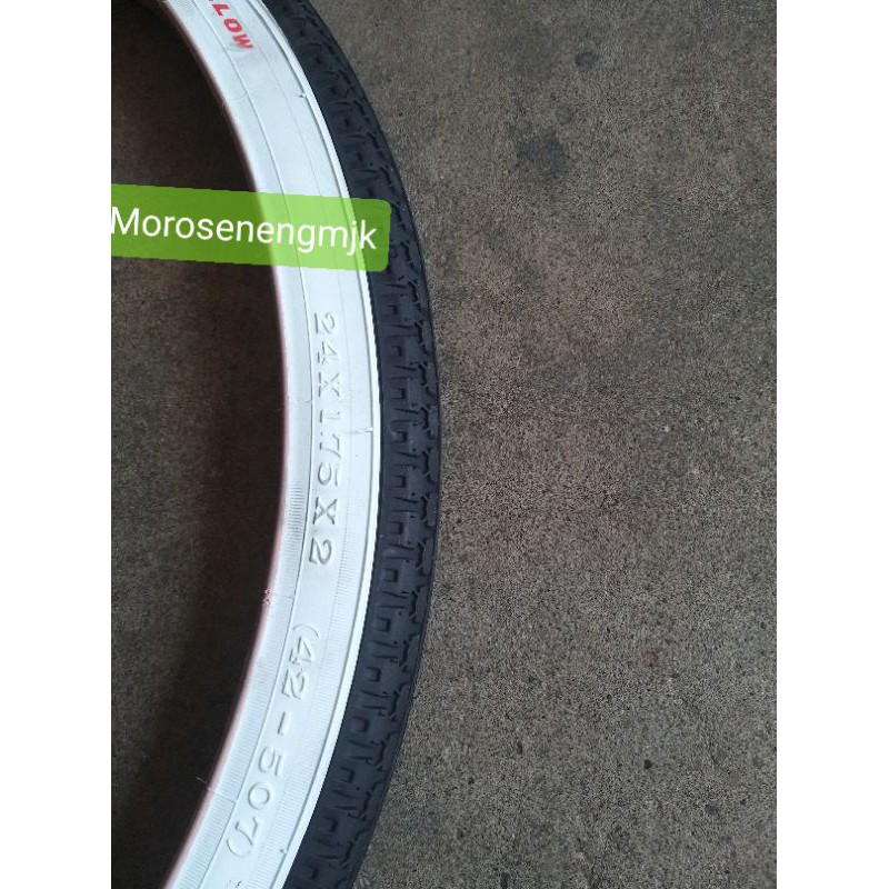 Ban luar sepeda 24 x 1.75 Hitam Putih / Ban sepeda 24 Hitam Putih