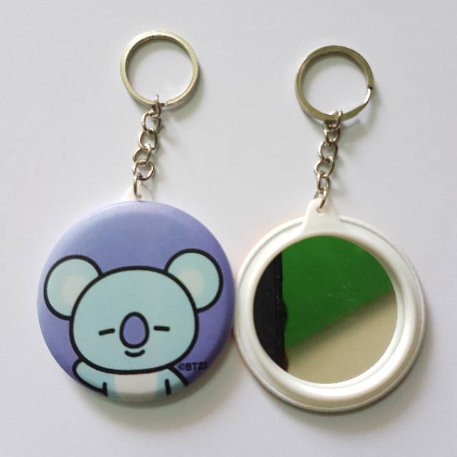 BT21 Keychain mirror gantungan kunci cermin kpop bangtan boys jungkook jimin suga jhope taehyung