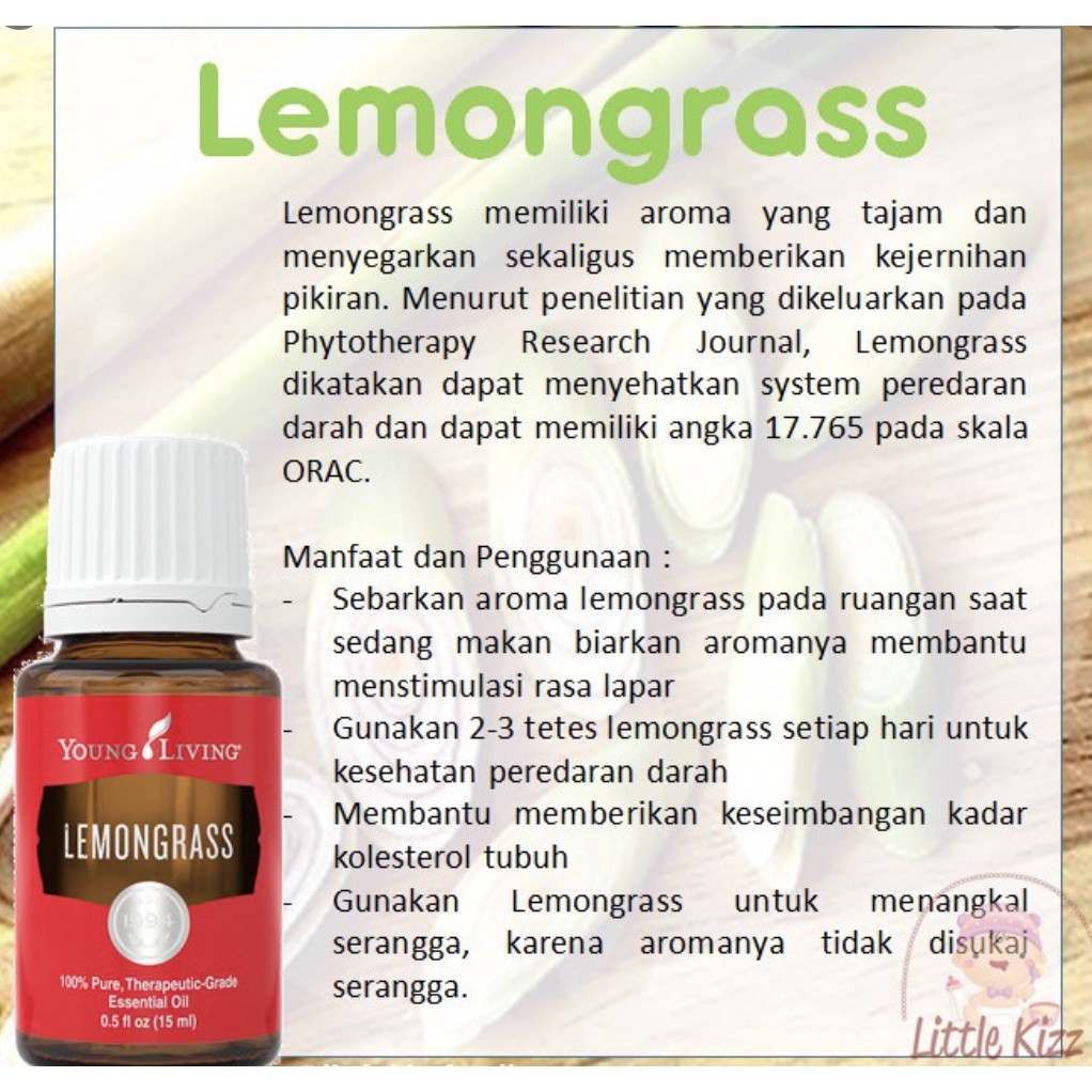 Lemongrass Essential Oil Young Living 15ml Shopee Indonesia