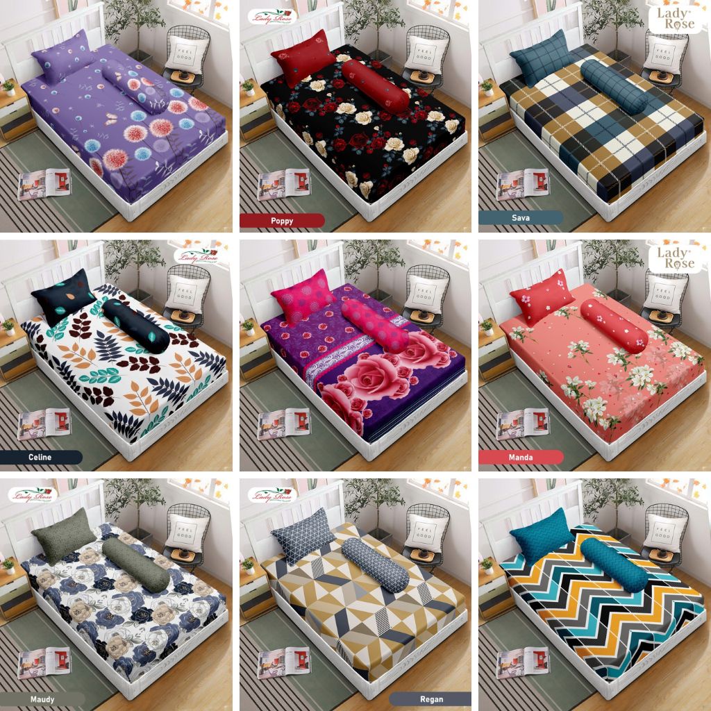 RC Lady Rose Sprei Single Flat Ukuran 120x200 cm Tinggi 20 cm Motif Anak Anak Karakter Motif Terbaru