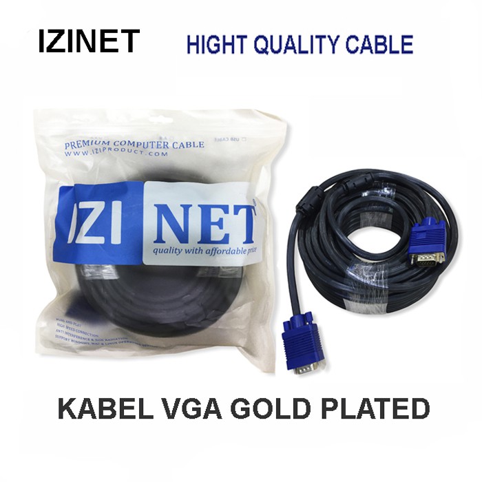 Kabel VGA 20 Meter Gold Plated M-M High Quality