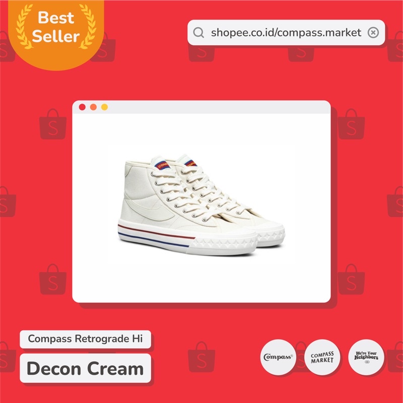 SEPATU COMPASS RETROGRADE HIGH DECON CREAM