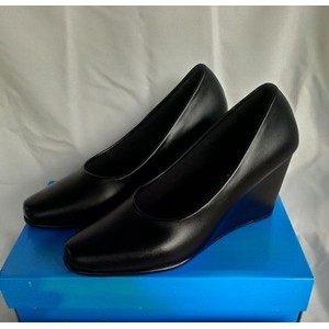 Sepatu kerja wedges kulit asli dop / sepatu Persit / sepatu PNS