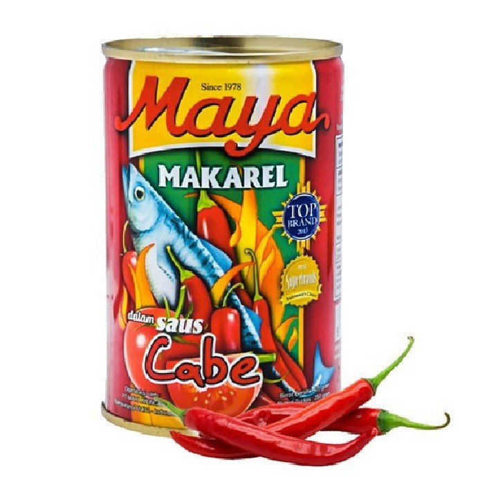 

makarel makerel mackerel kaleng maya saus cabe chili spicy 425