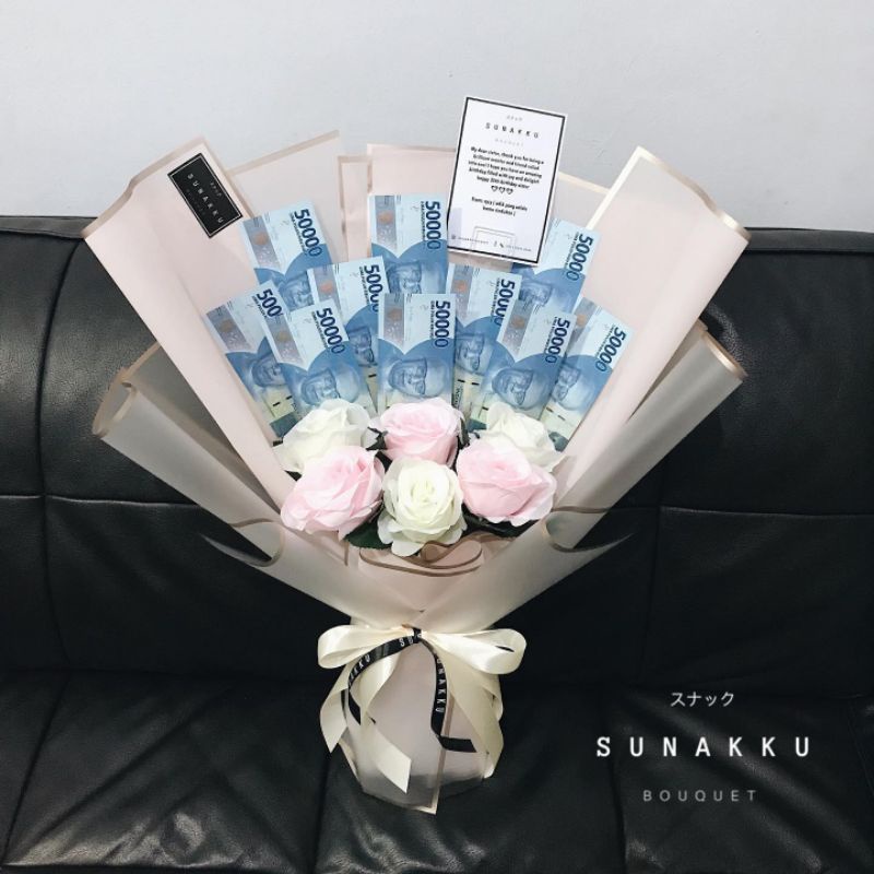 Money Bouquet | Buket Uang Flower Graduation Hamper Hadiah Kado Wisuda Birthday Ulang Tahun Balloon 