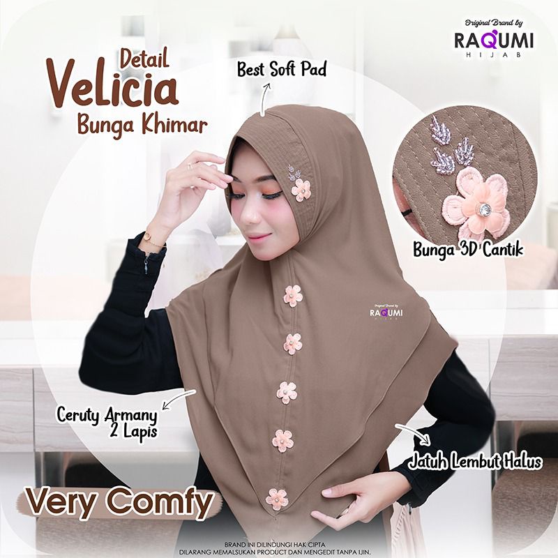 Velicia Khimar Bunga By Raqumi