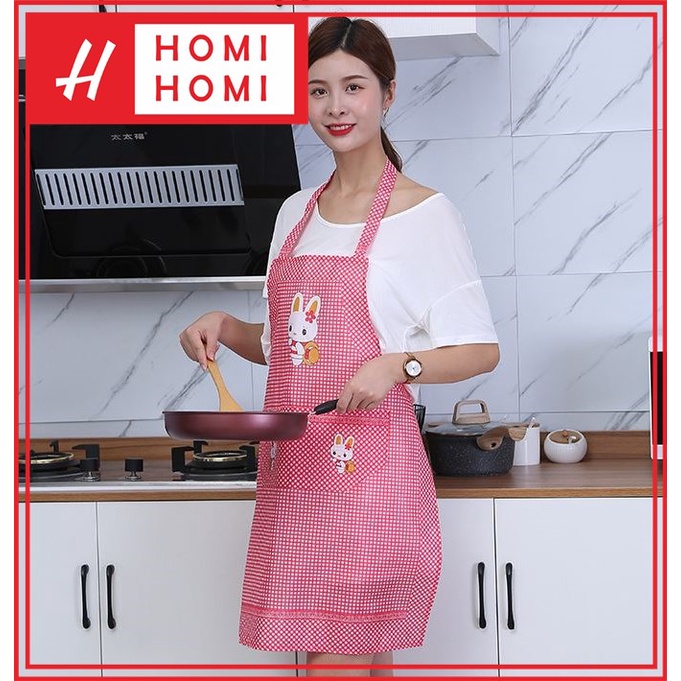 Homihomi Celemek Masak Apron Waterproof Kain Dapur Motif Karakter CM012