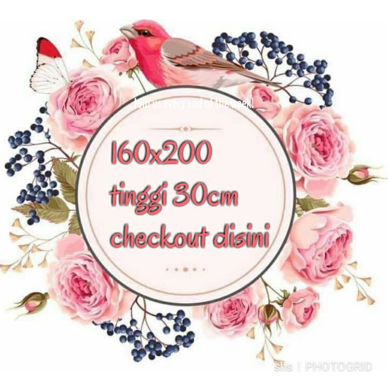 SPREI 160x200 tinggi 30cm