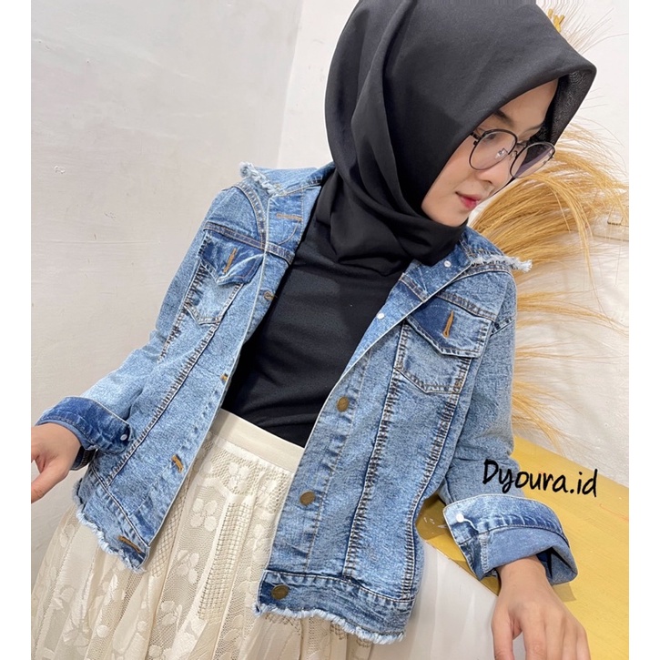 (ORIGINAL) Oversize Alabama jacket jeans / jaket jeans wanita bangkok/ JAKET EVA JAYA