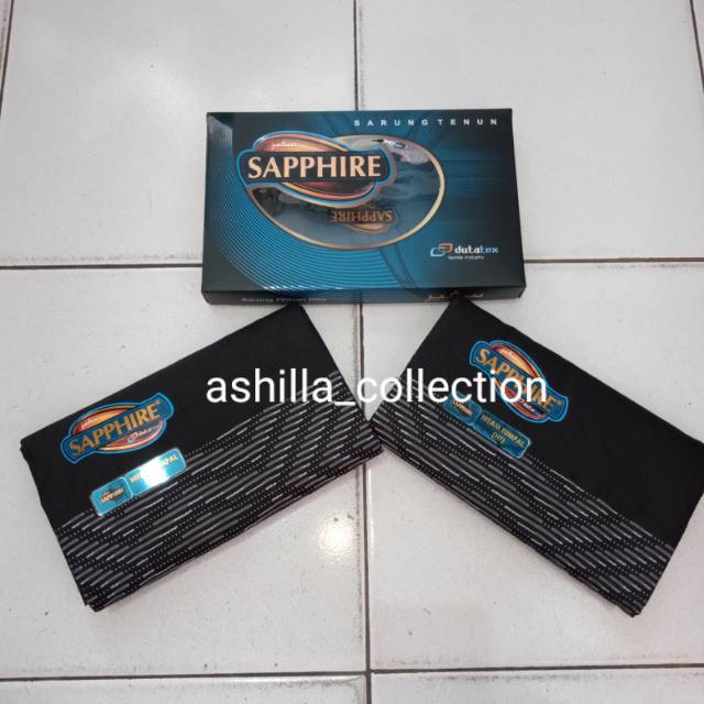 Sarung Sapphire Hitam Polos Tumpal Pria Dewasa