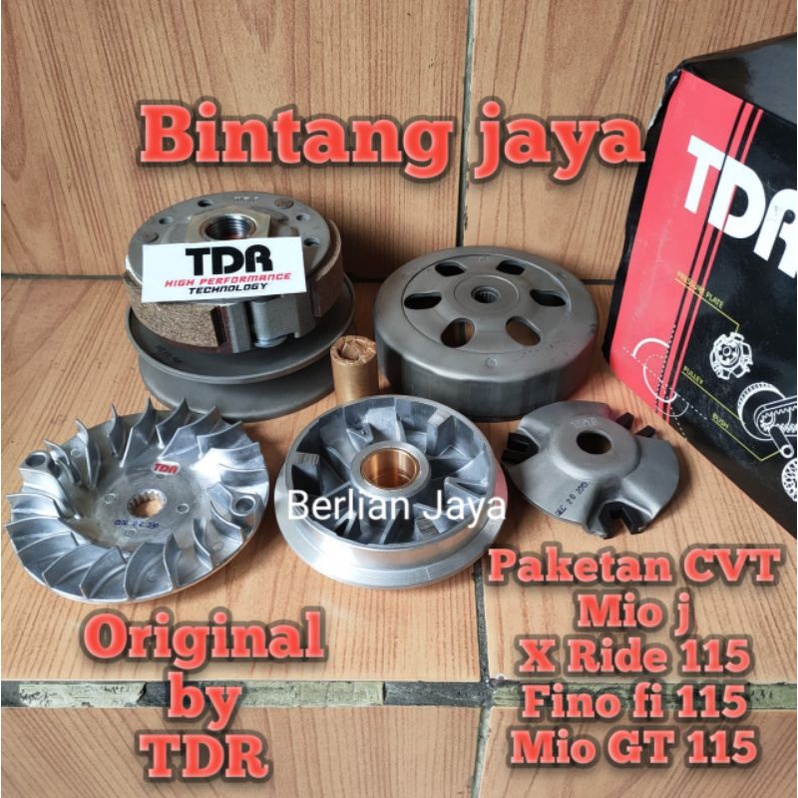 Paketan CVT set/Pully racing TDR buat motor Yamaha Mio j/X Ride115/Fino fi 115/Mio GT 115