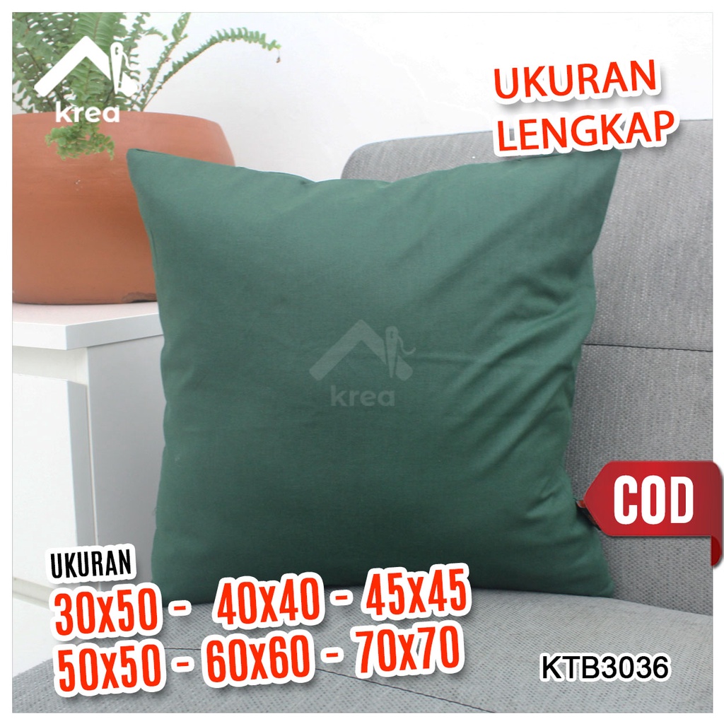 Sarung Bantal Sofa Polos 30x50, 40x40, 45x45, 50x50, 60x60, 70x70  KTB3036