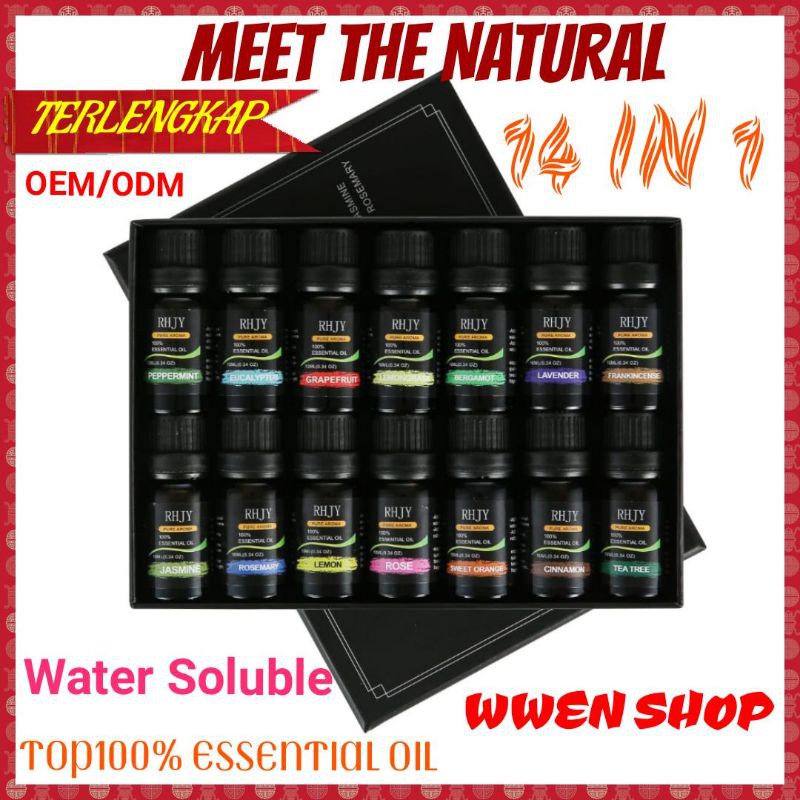 Essential Oil 14 IN 1 / Aromatherapy / Aroma Terapi / Minyak Essensial / Pengharum Ruangan