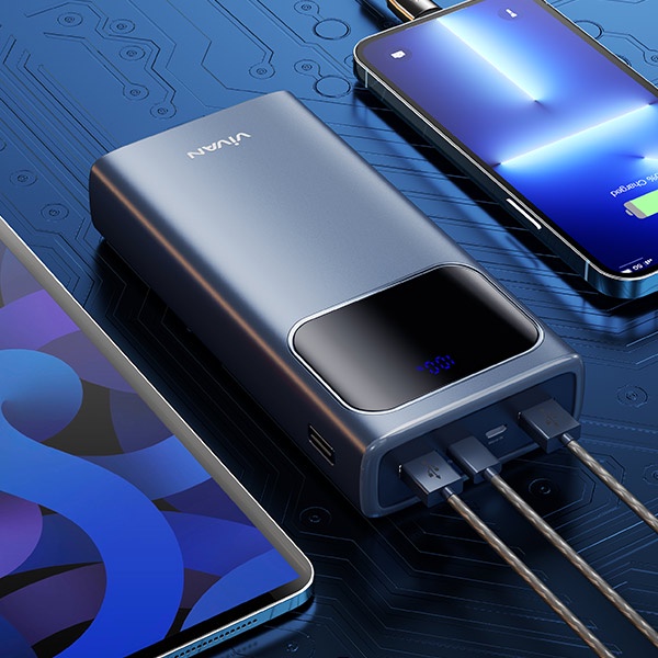 POWER BANK VIVAN Powerbank 30000 mAh VPB-C30 3 Output Fast Charging 22.5W PD QC 3.0 VOOC Support Smartphone All Type-Garansi Resmi