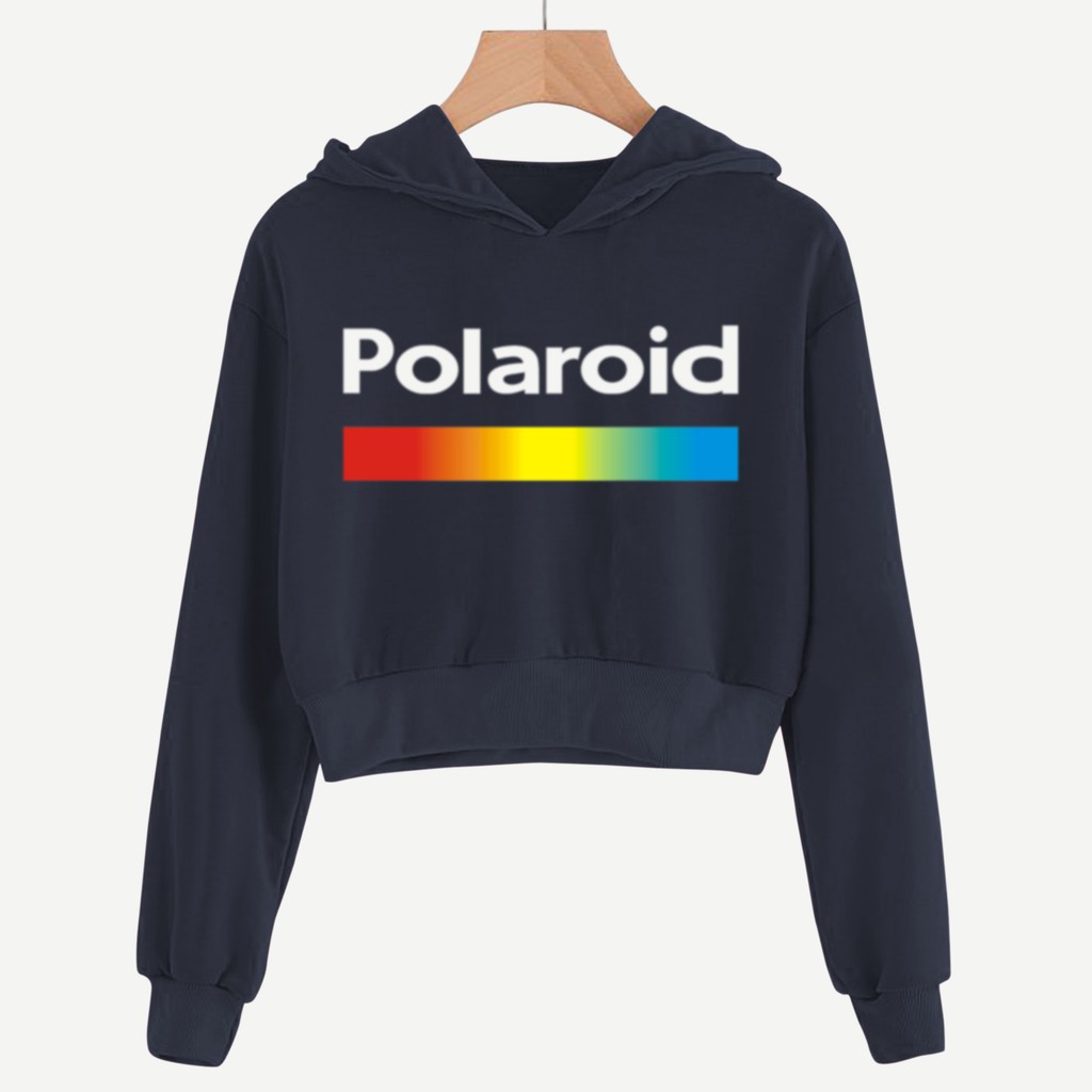 Bess - Sweater Hoodie Crop Murah / Sweater Hoodie Crop POLAROID