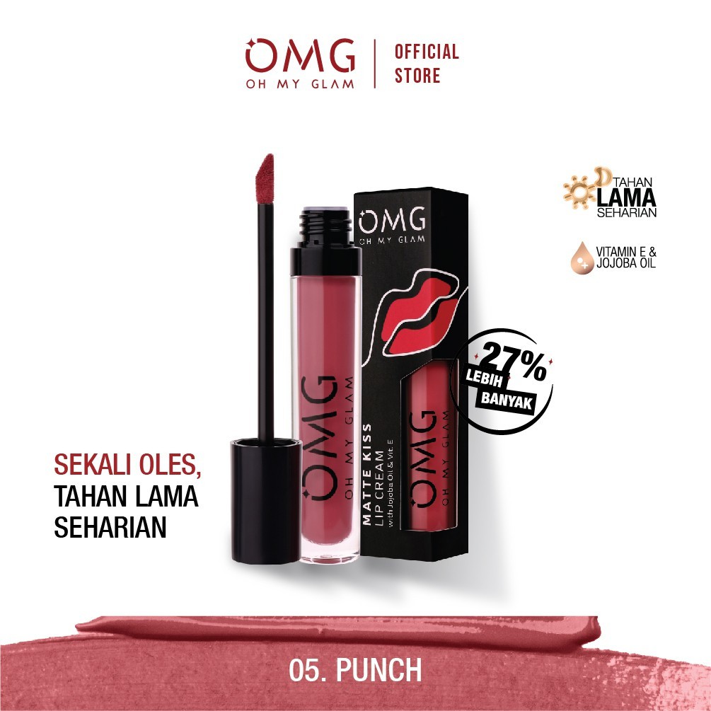 OMG Oh My Glam Matte Kiss Lip Cream BPOM