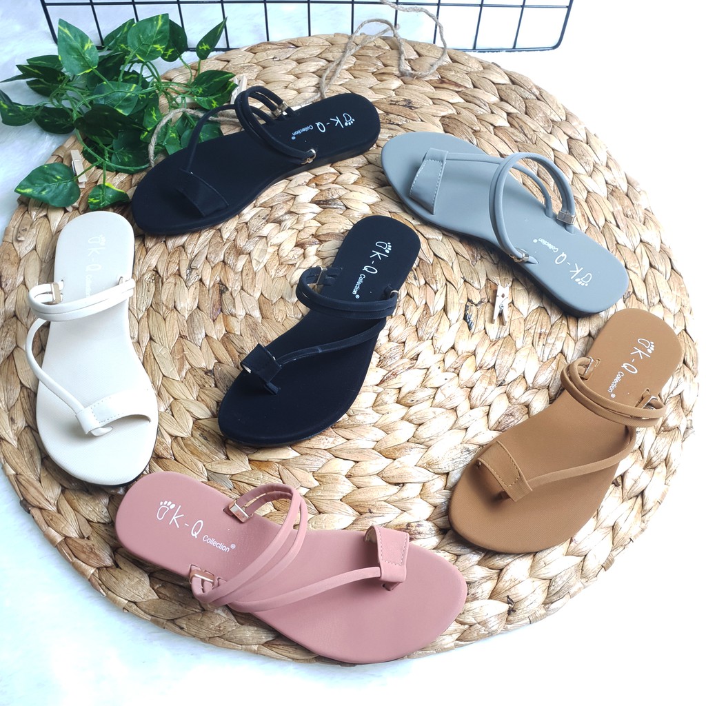  Sandal  Flat Wanita  Tali  Silang Model  Terbaru  Sendal Murah 