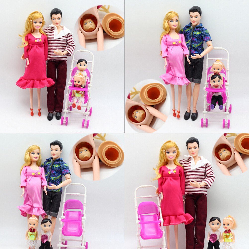 barbie pregnant doll happy family