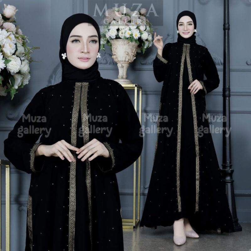 MUZA ABAYA HITAM ABAYA SYARI DUBAI STYLE