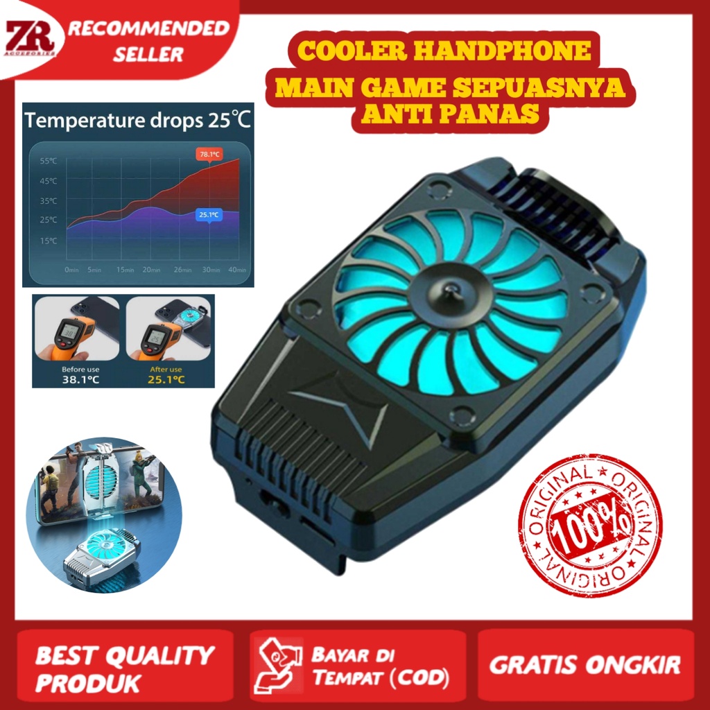 Smartphone Cooling Pad Kipas Pendingin Hp Gamepad Gaming Cooler Handphone Mobile Radiator