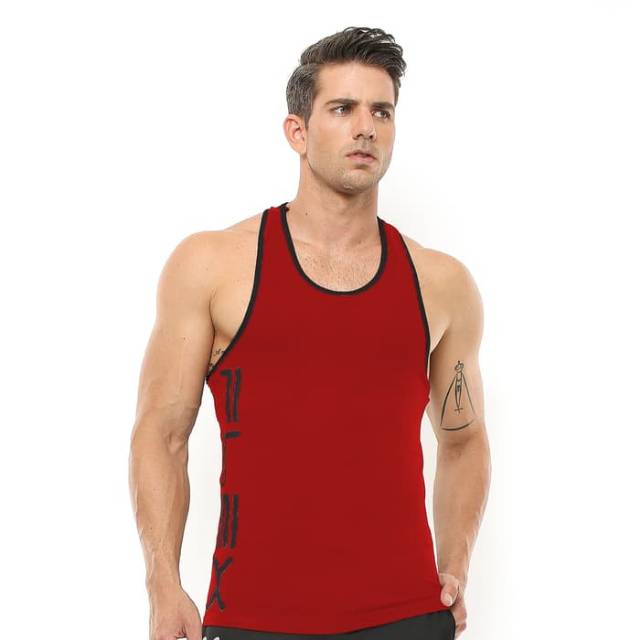 FSS-018MH Singlet sport fitness bodyfit FLEX merah hitam