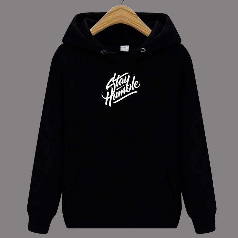Sweater Hoodie Stay Humble Matras Hitam Muzara Jaket