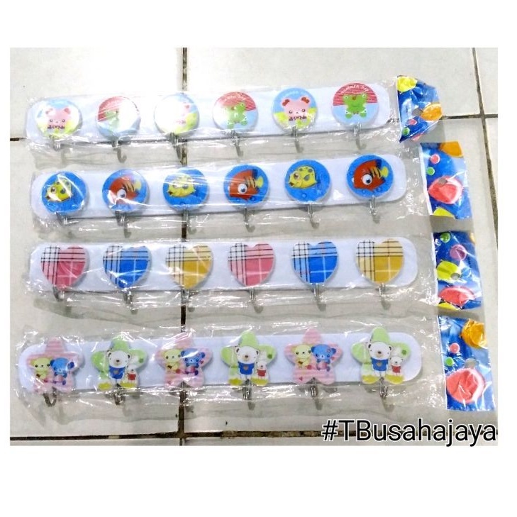 

GANTUNGAN BAJU/CANTOLAN DINDING/ PINTU KAMAR ISI 6 PCS