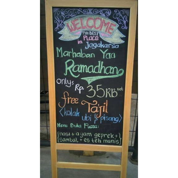 

[COD] Jual Papan Tulis Kapur Blackboard Standing 50*120cm PROMO SPECIAL Kode 226